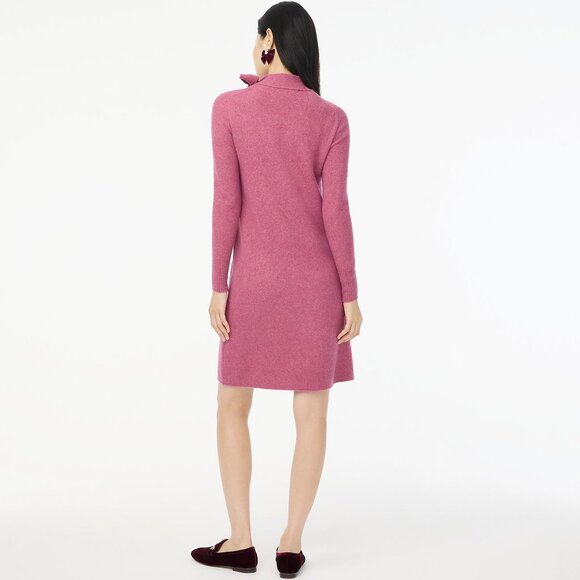 J. Crew Bow-neck Berry Sweater-Dress in Extra-Soft Yarn/NWT/XL - Picture 7 of 16